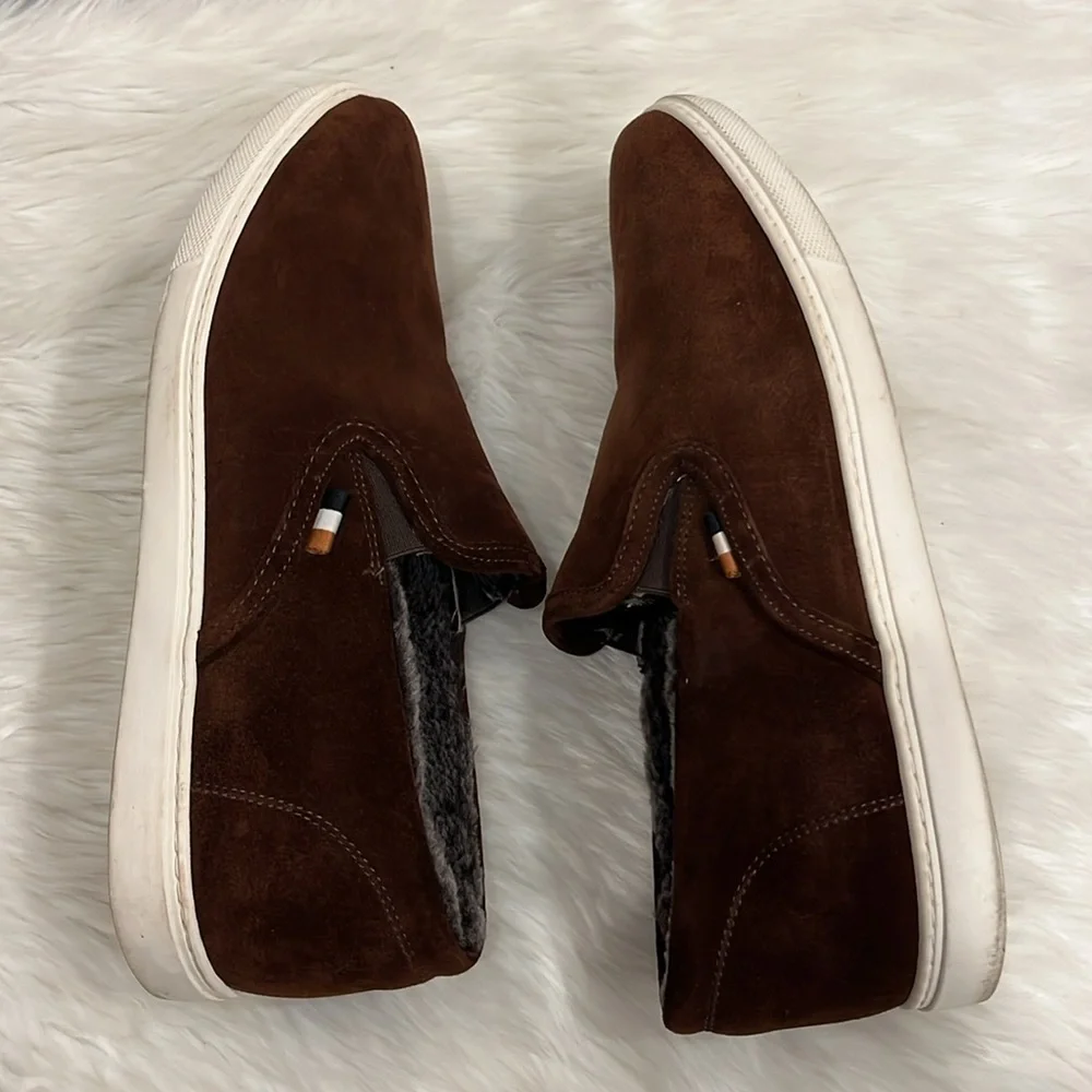 Allen Edmonds Courtside Slip-on Sneaker Brown Suede Men Size 10.5